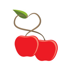 Obraz premium Love cherry vector