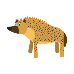 Cute cartoon hyena vector illustration
