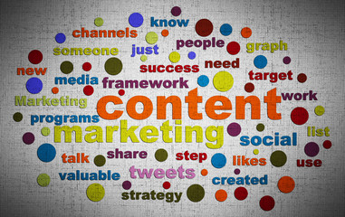 Content Marketing crossword concept