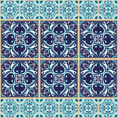 Vector seamless texture. Beautiful colored pattern for design and fashion with decorative elements and borders