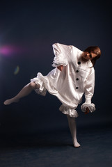 Pierrot costume.Isolated