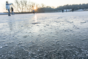 Fototapeta na wymiar Ice skating