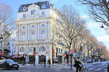 Paris, France, February 6, 2016: the image of Paris street, Paris, France