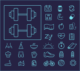 Office equipment icons