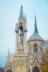 Fototapeta na wymiar The image of Notre Dame de Paris