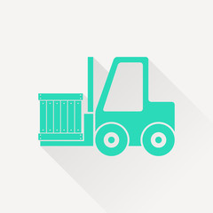 loading forklift vector icon