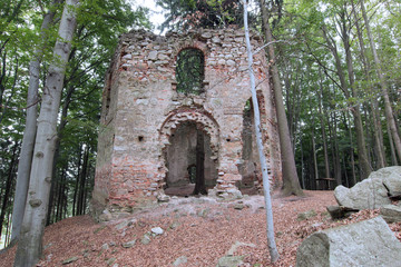 Ruins of the Baroque chapel of Saint Mary Magdalene