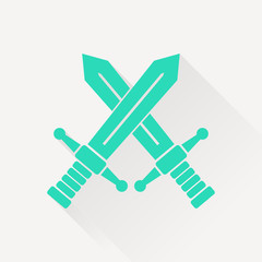 crossed swords vector icon