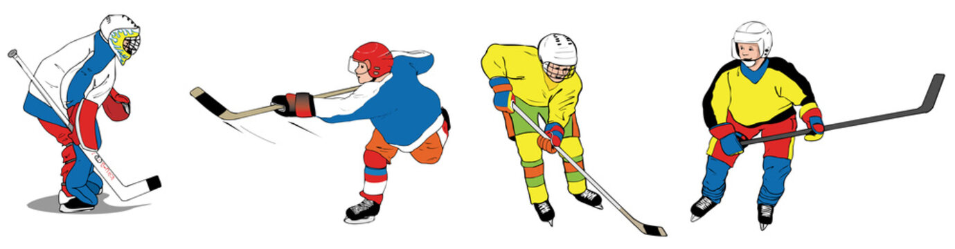Hockey spelande barn