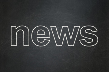 Obraz premium News concept: News on chalkboard background