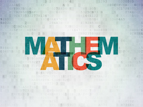 Education concept: Mathematics on Digital Paper background