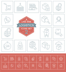 Logistics icons set two