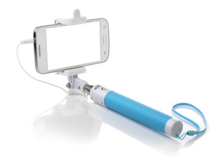 Selfie stick with smartphone