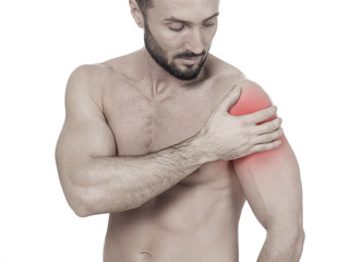 Naklejka premium Shoulder pain