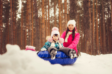 Child happy outdoors.