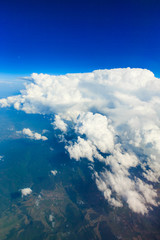 clouds in the blue sky