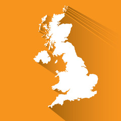 Vector map of Great Britain on white isolated - Illustration