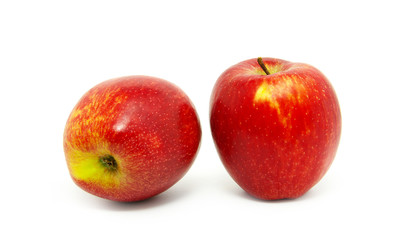 Fresh red apple isolated on white