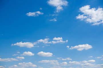 blue sky background with tiny clouds