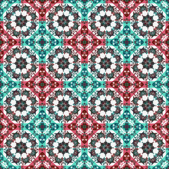 Luxury Ornate Check Seamless Pattern