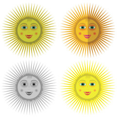 Cartoon Sun Icons