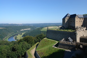 Fototapeta na wymiar Festung Königstein in der Sächsischen Schweiz