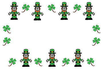Shamrocks and Leprechauns Border