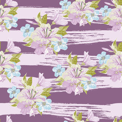 Vector Seamless Floral Hand-drawn Pattern