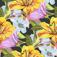 Vector Seamless Flower Pattern