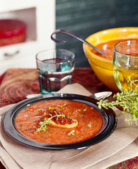 Italian tomato soup with white wine