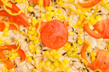 Pizza Vegetarian close up