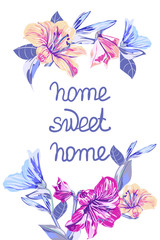 Template Flower Bouquets on isolated background