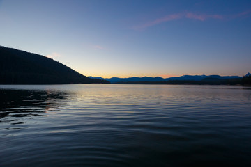 Lemolo Reservoir at Sunset in Oregon