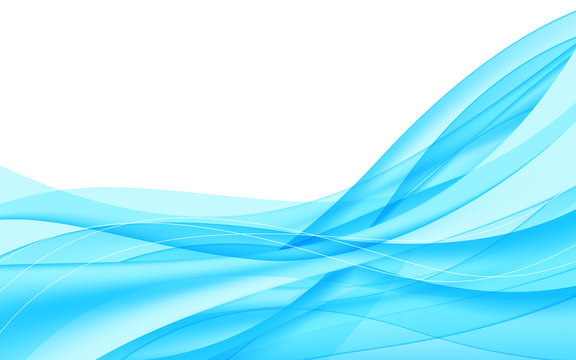 Abstract blue waves. Vector illustration © unscrew