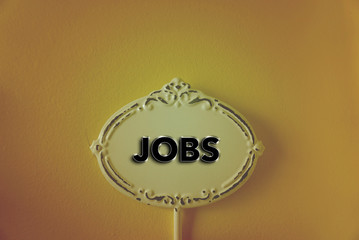 JOBS word on wall