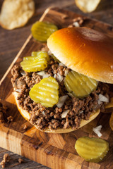 Homemade Loose Meat Tavern Sandwich