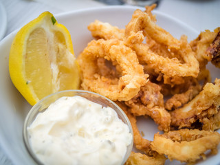 Deep fried calamari