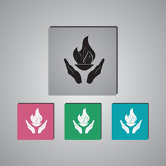 The Olympic flame sport icon