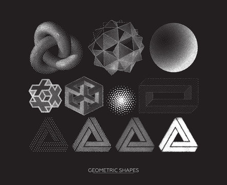 Set of geometric shapes