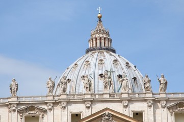 Fototapeta na wymiar Saint Peter's Basilica in Vatican, Rome, Italy 
