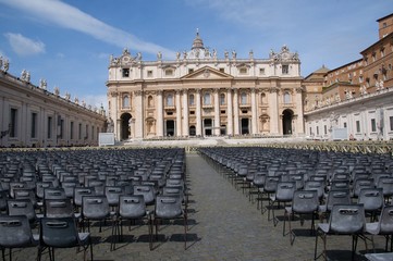 Saint Peter's Basilica at St. Peter's Square in Vatican, Rome, Italy 