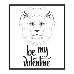 Be my Valentine. Valentines day template.