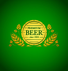 Vector template beer emblem for your design - 102465125