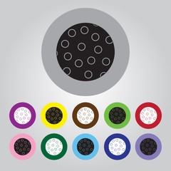 Golf ball sport icon