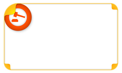 Color frame for your text and a justice symbol