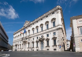 Fototapeta na wymiar Palazzo della Consulta in Quirinale square, Roma, Italy