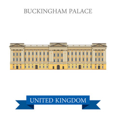 Buckingham Palace London Great Britain United Kingdom vector