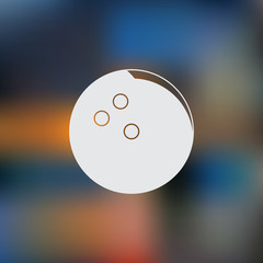 Bowling ball sport icon