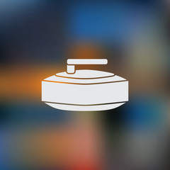 Stone for curling sport icon