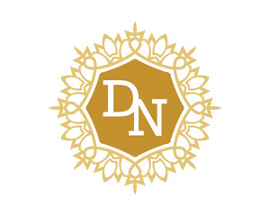 DN initial royal letter logo